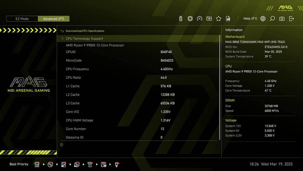 MSI MAG B850 TOMAHAWK MAX WIFI-4